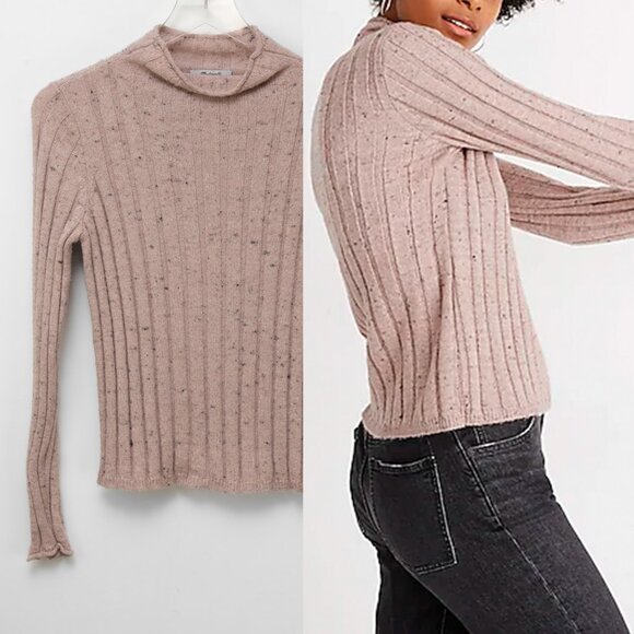 Madewell Donegal Evercrest Turtleneck Sweater Coziest Yarn Blush Size Small - Picture 1 of 6